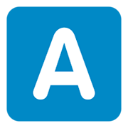 🇦 Emoji Letra do símbolo indicador regional A na Twitter Twemoji 1.0.