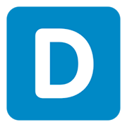 🇩 Emoji Letra do símbolo indicador regional D na Twitter Twemoji 1.0.