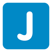 🇯 Emoji Indicador regional símbolo letra J en Twitter Twemoji 1.0.