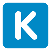 🇰 Emoji Letra do símbolo indicador regional K na Twitter Twemoji 1.0.