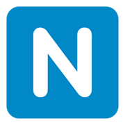 Émoji 🇳 Symbole indicateur régional lettre N sur Twitter Twemoji 1.0.
