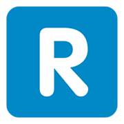 Emoji 🇷 Lettera simbolo indicatore regionale R su Twitter Twemoji 1.0.