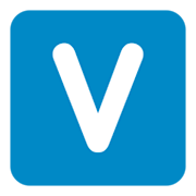 🇻 Emoji Indicador regional símbolo letra V en Twitter Twemoji 1.0.