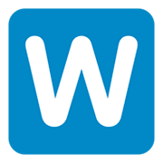 🇼 Emoji Indicador regional símbolo letra W en Twitter Twemoji 1.0.