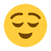 Emoji 😌 Faccina Sollevata su Twitter Twemoji 1.0.