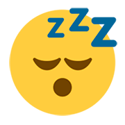Emoji 😴 Faccina Che Dorme su Twitter Twemoji 1.0.