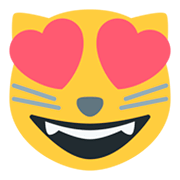 Emoji 😻 Gatto Innamorato su Twitter Twemoji 1.0.