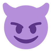 😈 Emoji grinsendes Gesicht mit Hörnern Twitter Twemoji 1.0.