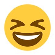😆 Emoji Cara Sonriendo Con Los Ojos Cerrados en Twitter Twemoji 1.0.