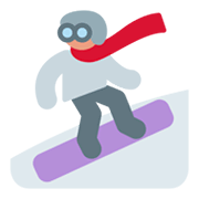 Emoji 🏂 Persona Sullo Snowboard su Twitter Twemoji 1.0.