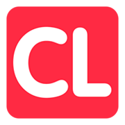 🆑 Emoji Großbuchstaben CL in rotem Quadrat Twitter Twemoji 1.0.