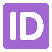 🆔 Emoji Großbuchstaben ID in lila Quadrat Twitter Twemoji 1.0.
