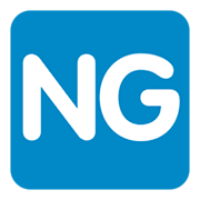 🆖 Emoji Großbuchstaben NG in blauem Quadrat Twitter Twemoji 1.0.