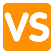 🆚 Emoji Großbuchstaben VS in orangefarbenem Quadrat Twitter Twemoji 1.0.