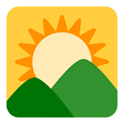 🌄 Emoji Amanecer Sobre Montañas en Twitter Twemoji 1.0.