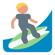 Emoji 🏄 Persona Che Fa Surf su Twitter Twemoji 1.0.