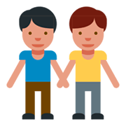 Emoji 👬 Due Uomini Che Si Tengono Per Mano su Twitter Twemoji 1.0.
