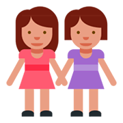 Émoji 👭 Deux Femmes Se Tenant La Main sur Twitter Twemoji 1.0.