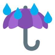 Émoji ☔ Parapluie Avec Gouttes De Pluie sur Twitter Twemoji 1.0.