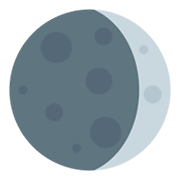 Emoji 🌒 Luna Crescente su Twitter Twemoji 1.0.