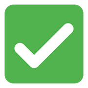 ✅ Emoji Botón De Marca De Verificación en Twitter Twemoji 1.0.