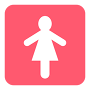 Émoji 🚺 Symbole Toilettes Femmes sur Twitter Twemoji 1.0.