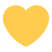 💛 Emoji Corazón Amarillo en Twitter Twemoji 1.0.