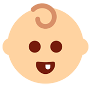 Émoji 👶🏼 Bébé : Peau Moyennement Claire sur Twitter Twemoji 11.0.