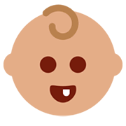 Emoji 👶🏽 Neonato: Carnagione Olivastra su Twitter Twemoji 11.0.