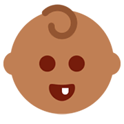 👶🏾 Emoji Bebé: Tono De Piel Oscuro Medio en Twitter Twemoji 11.0.