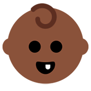 Emoji 👶🏿 Neonato: Carnagione Scura su Twitter Twemoji 11.0.