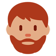 🧔🏽 Emoji Mann: mittlere Hautfarbe, Bart Twitter Twemoji 11.0.