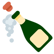 🍾 Emoji Flasche mit knallendem Korken Twitter Twemoji 11.0.
