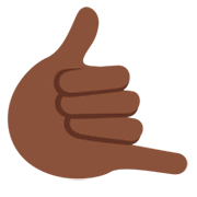 🤙🏿 Emoji Sinal «me Liga»: Pele Escura na Twitter Twemoji 11.0.