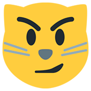 Emoji 😼 Gatto Con Sorriso Sarcastico su Twitter Twemoji 11.0.