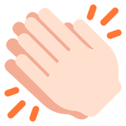 Emoji 👏🏻 Mani Che Applaudono: Carnagione Chiara su Twitter Twemoji 11.0.