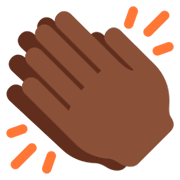 Emoji 👏🏿 Mani Che Applaudono: Carnagione Scura su Twitter Twemoji 11.0.