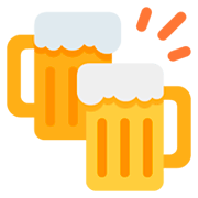 🍻 Emoji Jarras De Cerveza Brindando en Twitter Twemoji 11.0.