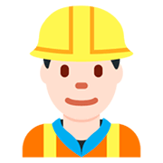 👷🏻 Emoji Trabalhador De Construção Civil: Pele Clara na Twitter Twemoji 11.0.