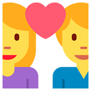 👩‍❤️‍👨 Emoji Pareja Enamorada: Mujer Y Hombre en Twitter Twemoji 11.0.