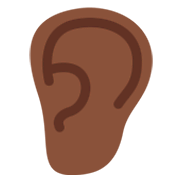 👂🏿 Emoji Ohr: dunkle Hautfarbe Twitter Twemoji 11.0.