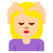 💆🏼 Emoji Person, die eine Kopfmassage bekommt: mittelhelle Hautfarbe Twitter Twemoji 11.0.