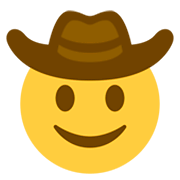 Emoji 🤠 Faccina Con Cappello Da Cowboy su Twitter Twemoji 11.0.