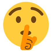 🤫 Emoji Cara Pidiendo Silencio en Twitter Twemoji 11.0.