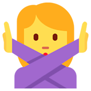 🙅 Emoji Person mit überkreuzten Armen Twitter Twemoji 11.0.