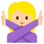 Emoji 🙅🏼 Persona Che Fa Segno Di No: Carnagione Abbastanza Chiara su Twitter Twemoji 11.0.