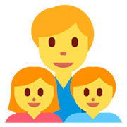 👨‍👧‍👦 Emoji Familie: Mann, Mädchen und Junge Twitter Twemoji 11.0.