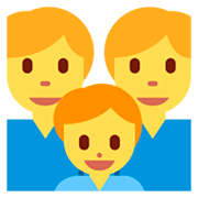 👨‍👨‍👦 Emoji Familie: Mann, Mann und Junge Twitter Twemoji 11.0.