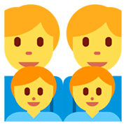 👨‍👨‍👦‍👦 Emoji Familia: Hombre, Hombre, Niño, Niño en Twitter Twemoji 11.0.
