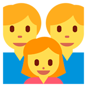 👨‍👨‍👧 Emoji Familia: Hombre, Hombre, Niña en Twitter Twemoji 11.0.